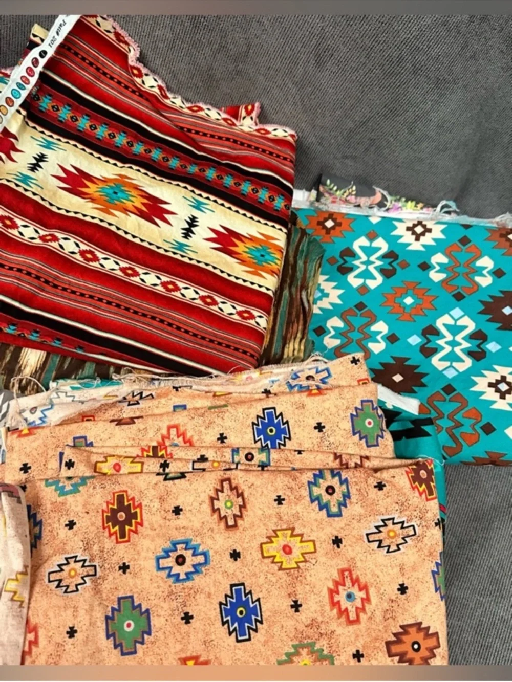 Southwest print fabric lot western